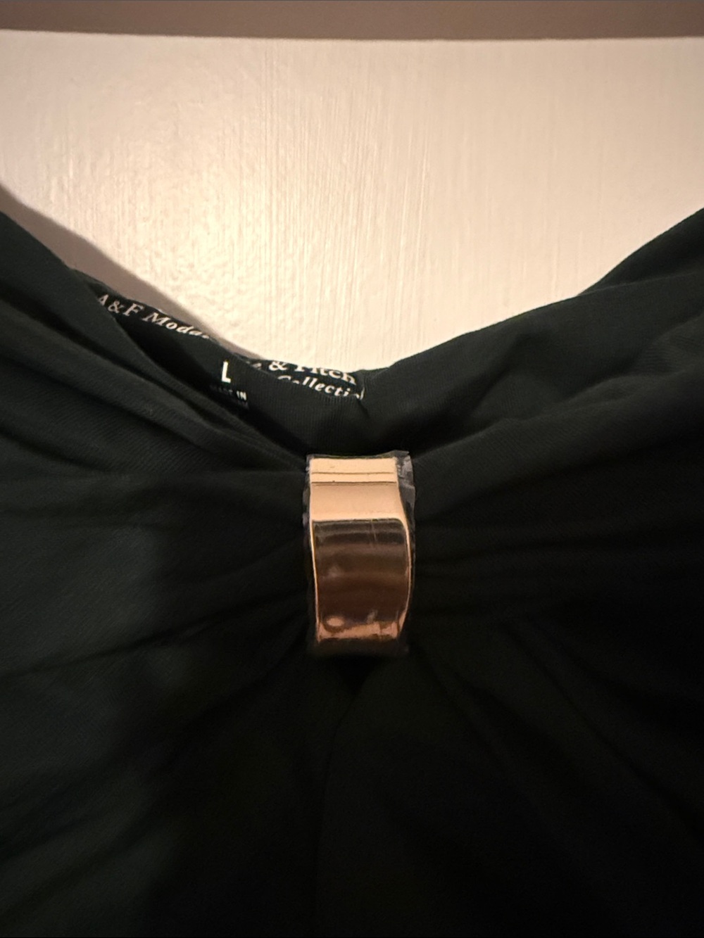 Abercrombie & Fitch Off-The-Shoulder Hardware Top - Dark Green - Picture 4 of 4